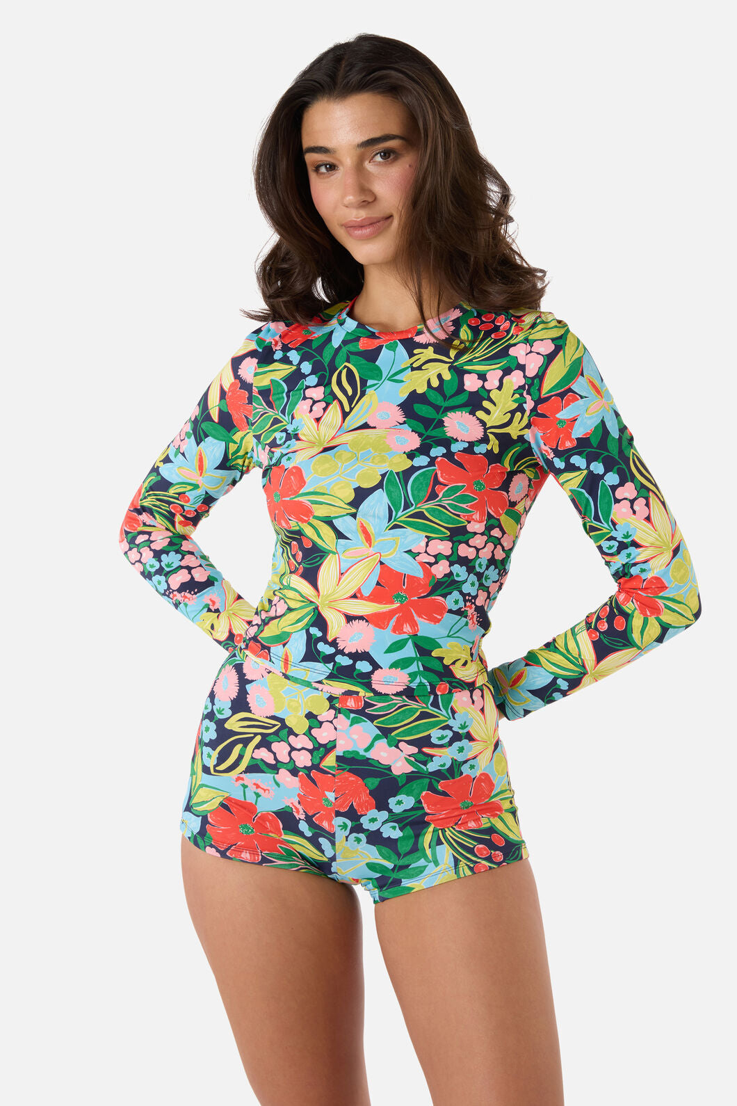 Princess Highway - Lexi Rashie Swim Top - navy