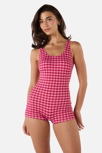 Princess Highway - Gingham Boyleg One Piece - pink