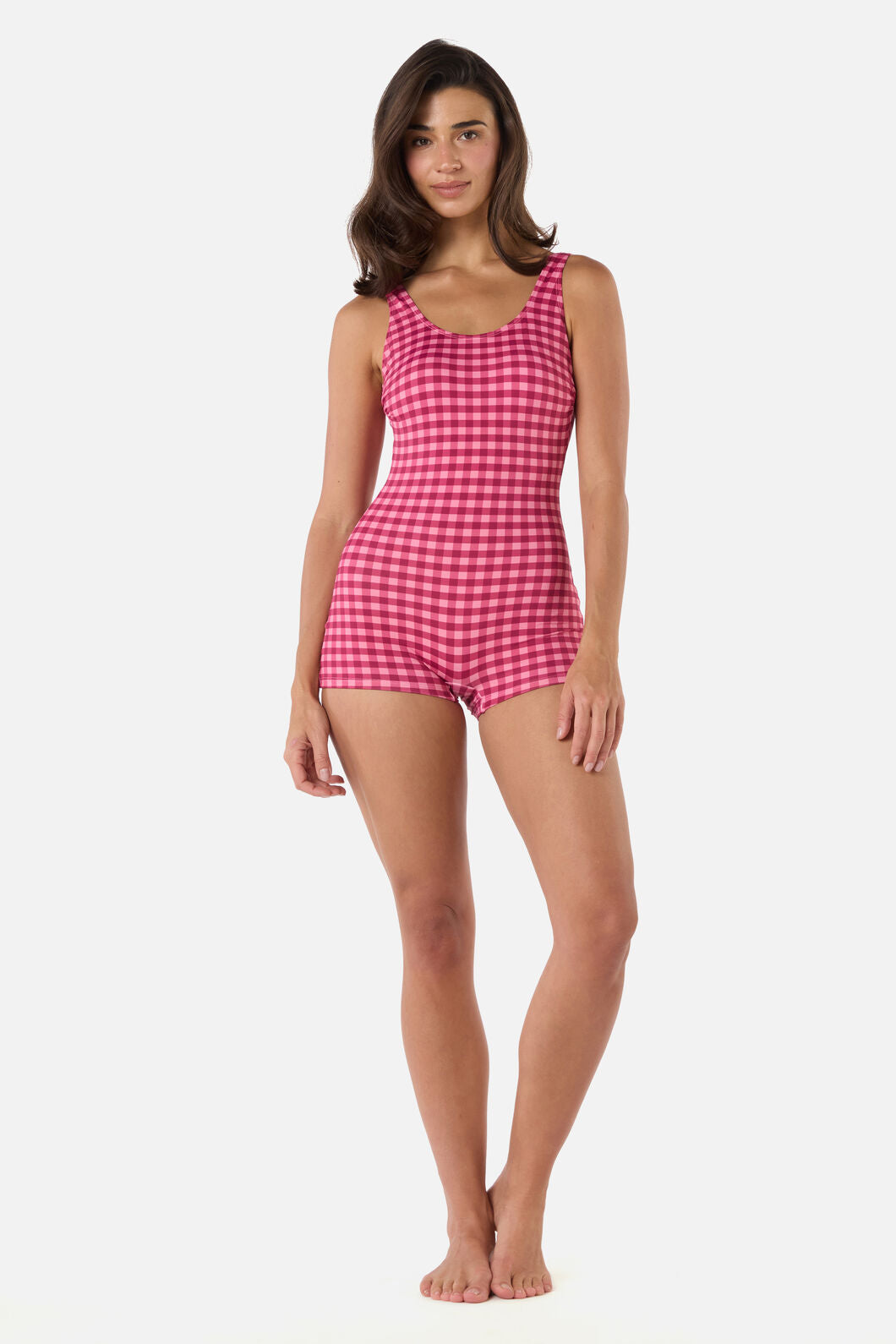 Princess Highway - Gingham Boyleg One Piece - pink