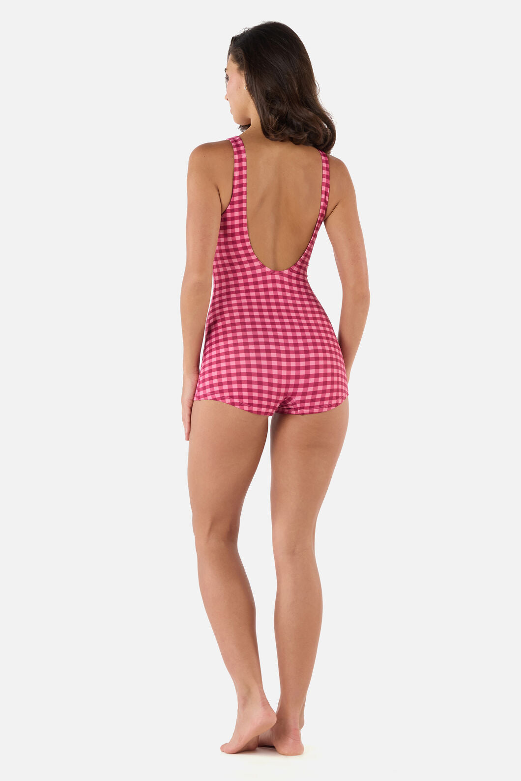 Princess Highway - Gingham Boyleg One Piece - pink