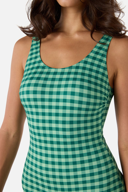 Princess Highway - Gingham Boyleg One Piece - green