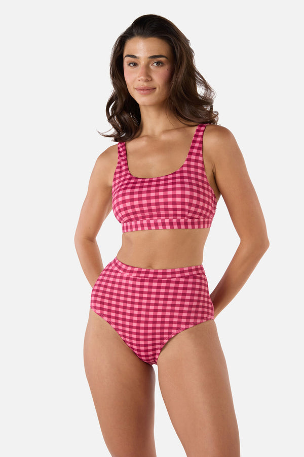 Princess Highway - Gingham Bikini Top - pink