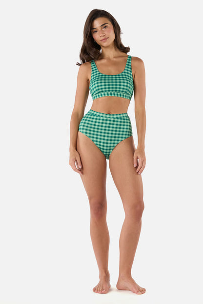 Princess Highway - Gingham Bikini Top - green