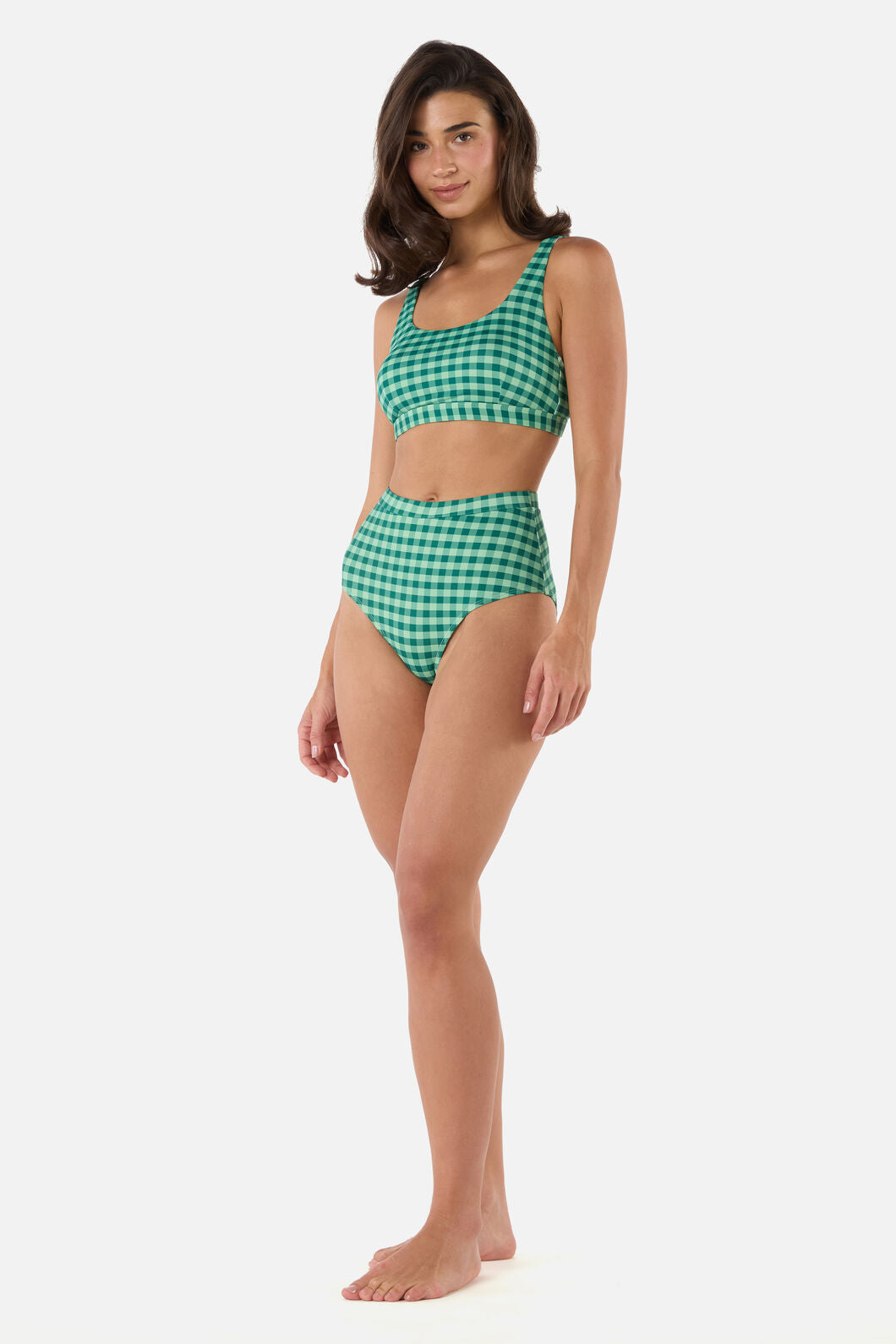 Princess Highway - Gingham Bikini Top - green