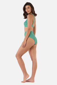 Princess Highway - Gingham Bikini Top - green