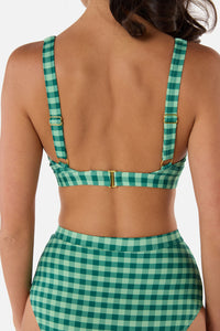 Princess Highway - Gingham Bikini Top - green