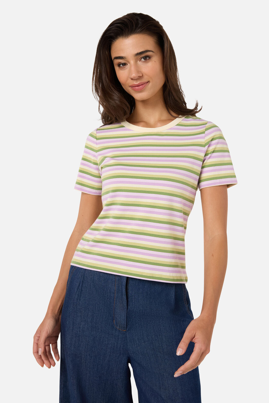 Princess Highway - Lena Orchard Stripe Tee - grape