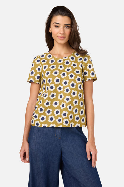 Princess Highway - Janie 60'S Short Sleeve Top - olive