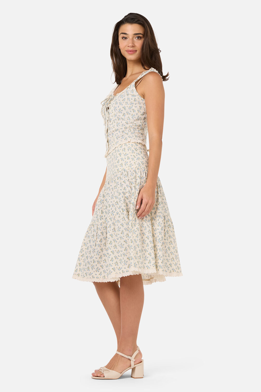 Princess Highway - Elodie Ditsy Corset Top - blue