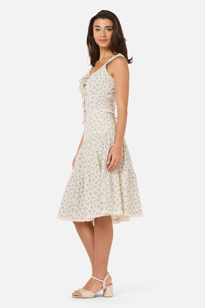 Princess Highway - Elodie Ditsy Corset Top - blue