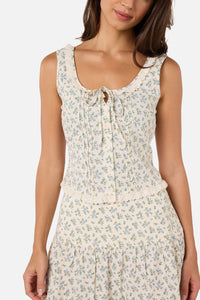 Princess Highway - Elodie Ditsy Corset Top - blue
