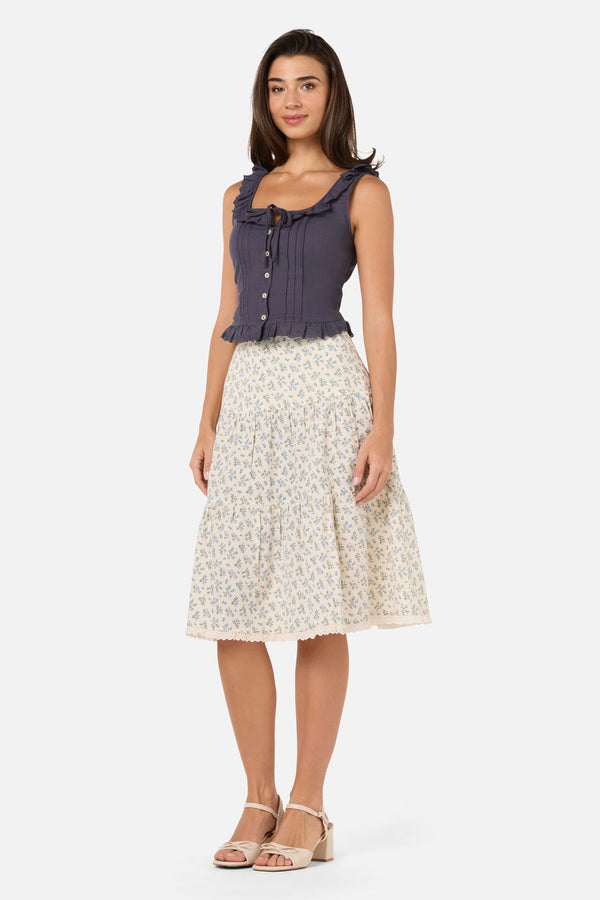 Princess Highway - Elodie Ditsy Tiered Skirt - blue
