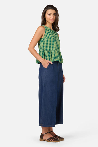 Princess Highway - Margot Check Shell Top - green