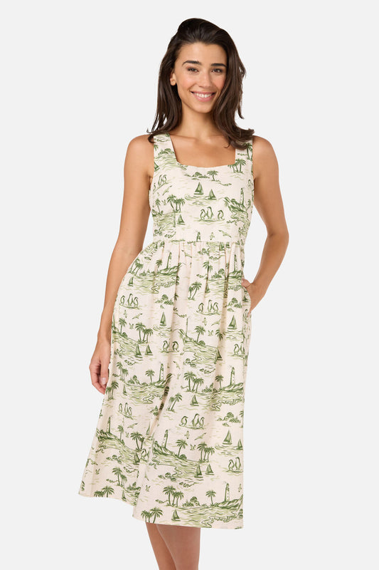 Princess Highway - Seaside Toile Midi Dress - green