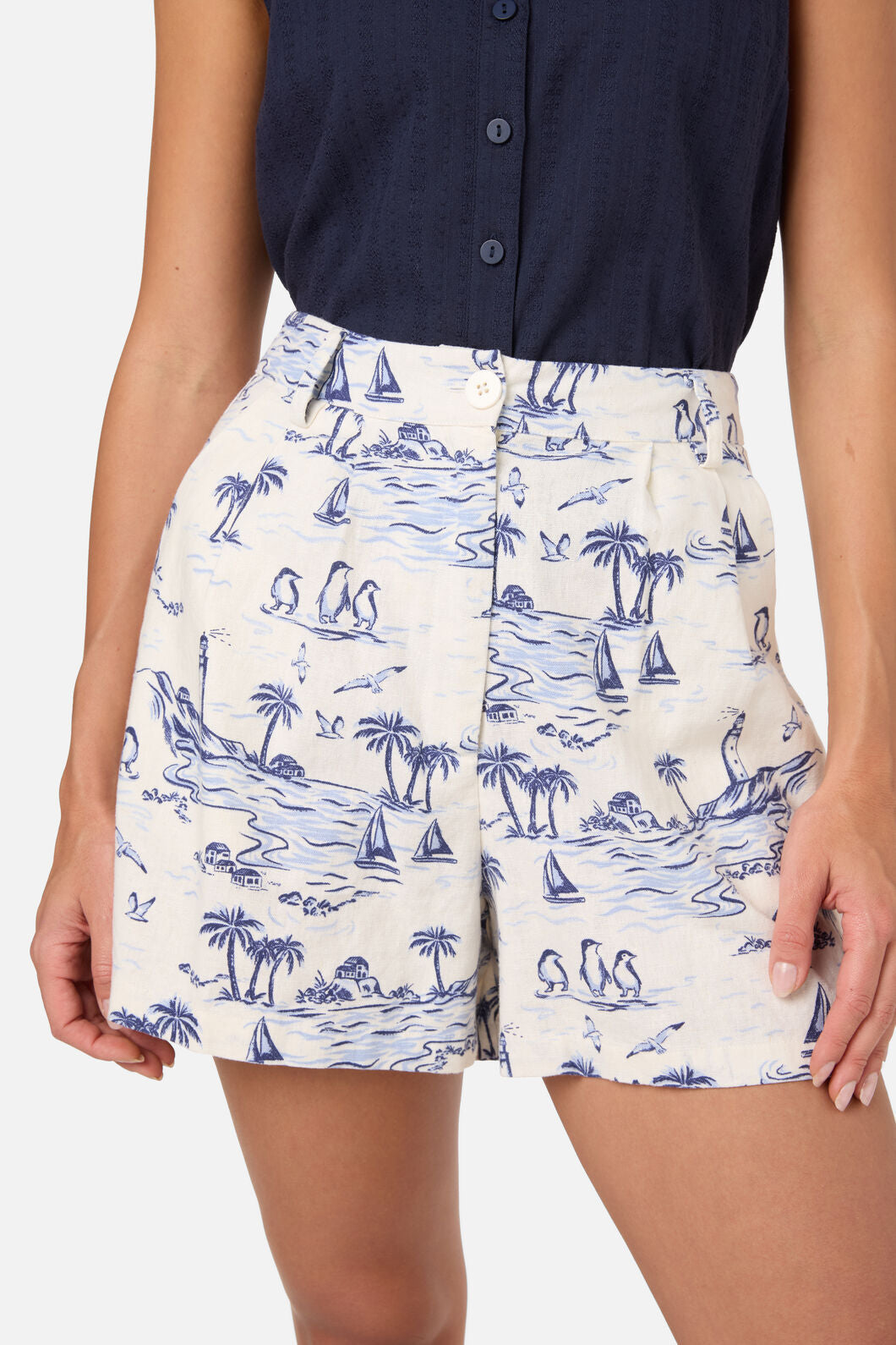 Princess Highway - Seaside Toile Short - blue