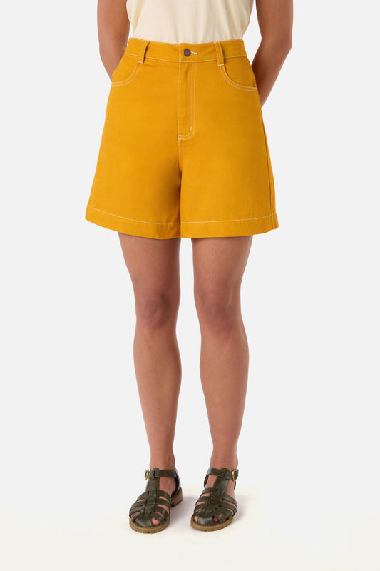 Princess Highway - Sammy Contrast Stitch Short - gold