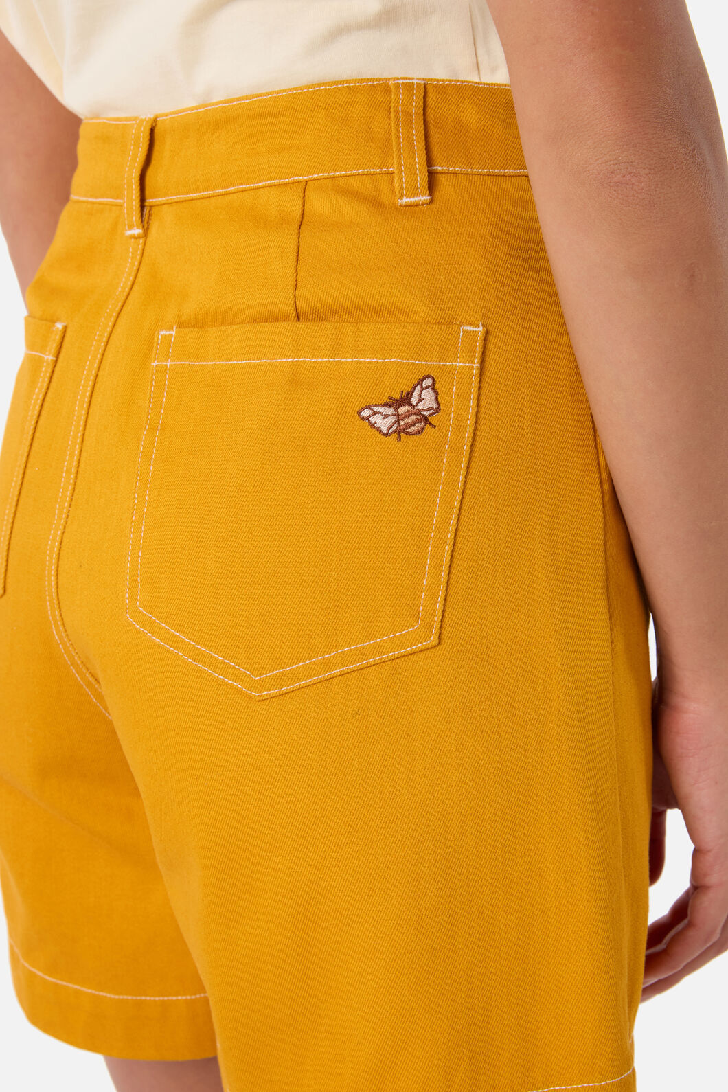 Princess Highway - Sammy Contrast Stitch Short - gold