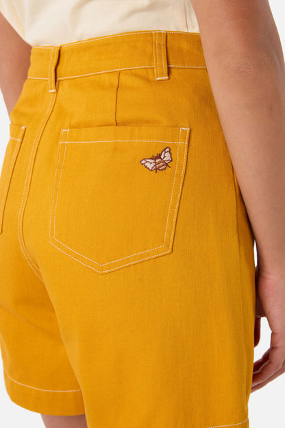 Princess Highway - Sammy Contrast Stitch Short - gold