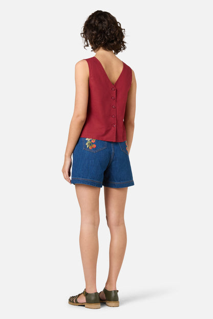 Princess Highway - Hattie Shell Top - henna