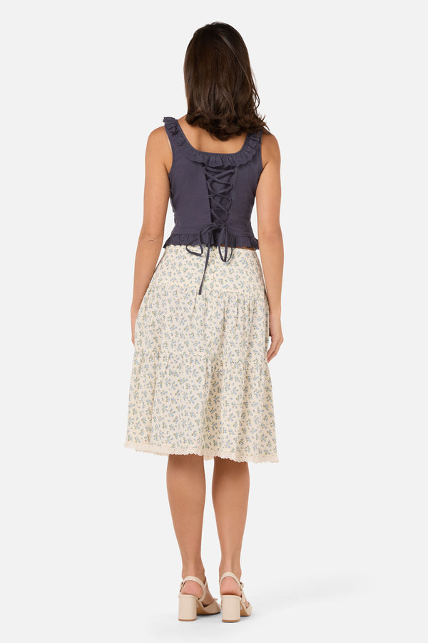 Princess Highway - Elsie Sweet Corset Top - bluestone