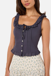 Princess Highway - Elsie Sweet Corset Top - bluestone