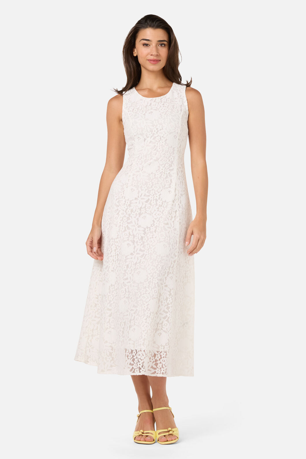 Princess Highway - Dreamy White Lace Midi Dress - white