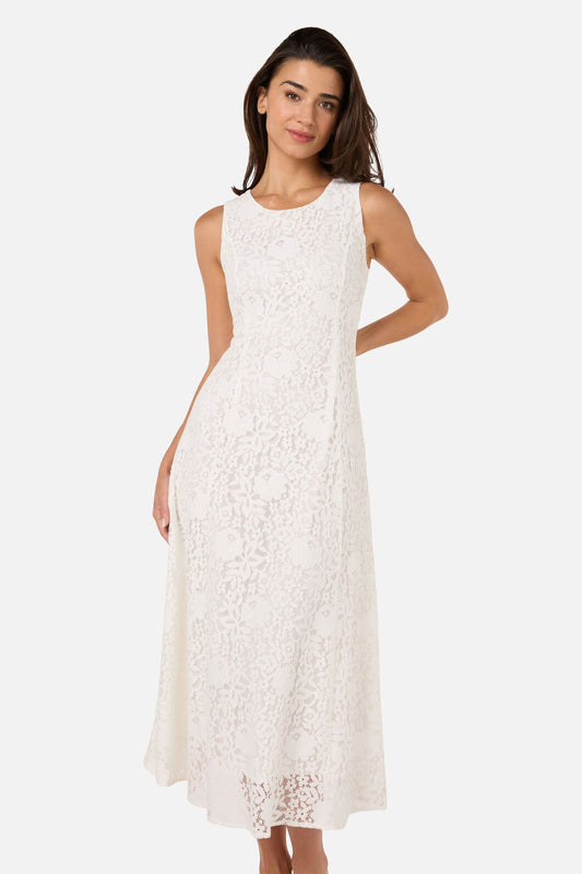 Princess Highway - Dreamy White Lace Midi Dress - white