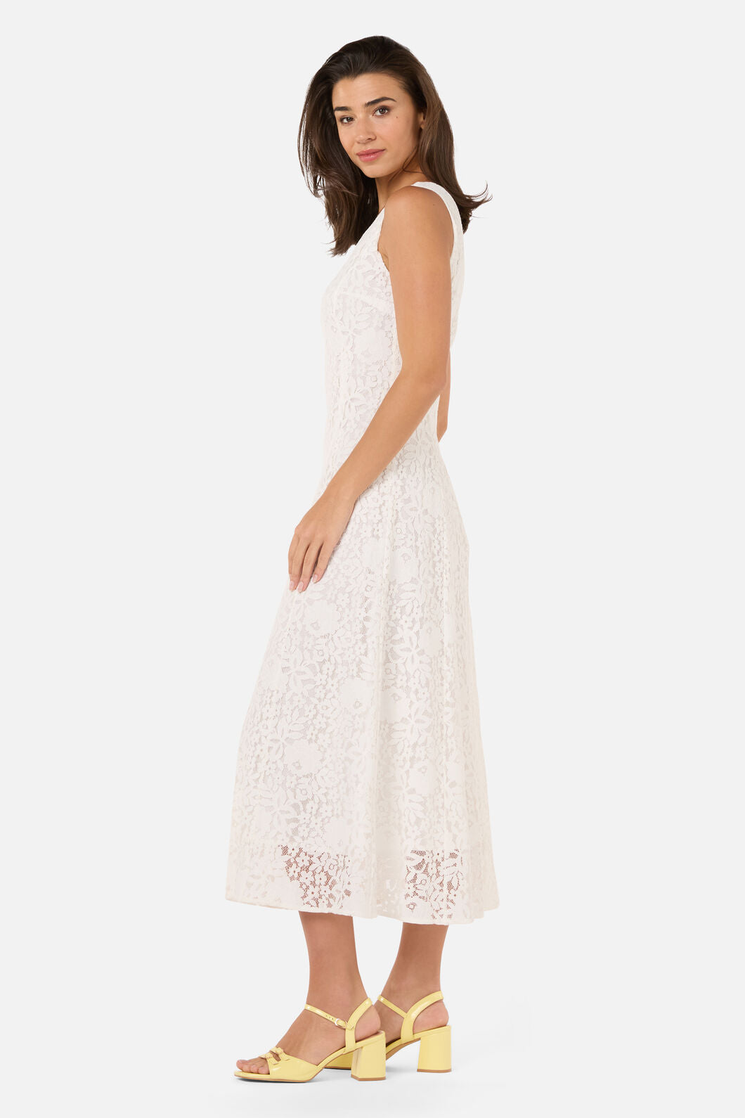 Princess Highway - Dreamy White Lace Midi Dress - white