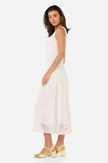 Princess Highway - Dreamy White Lace Midi Dress - white