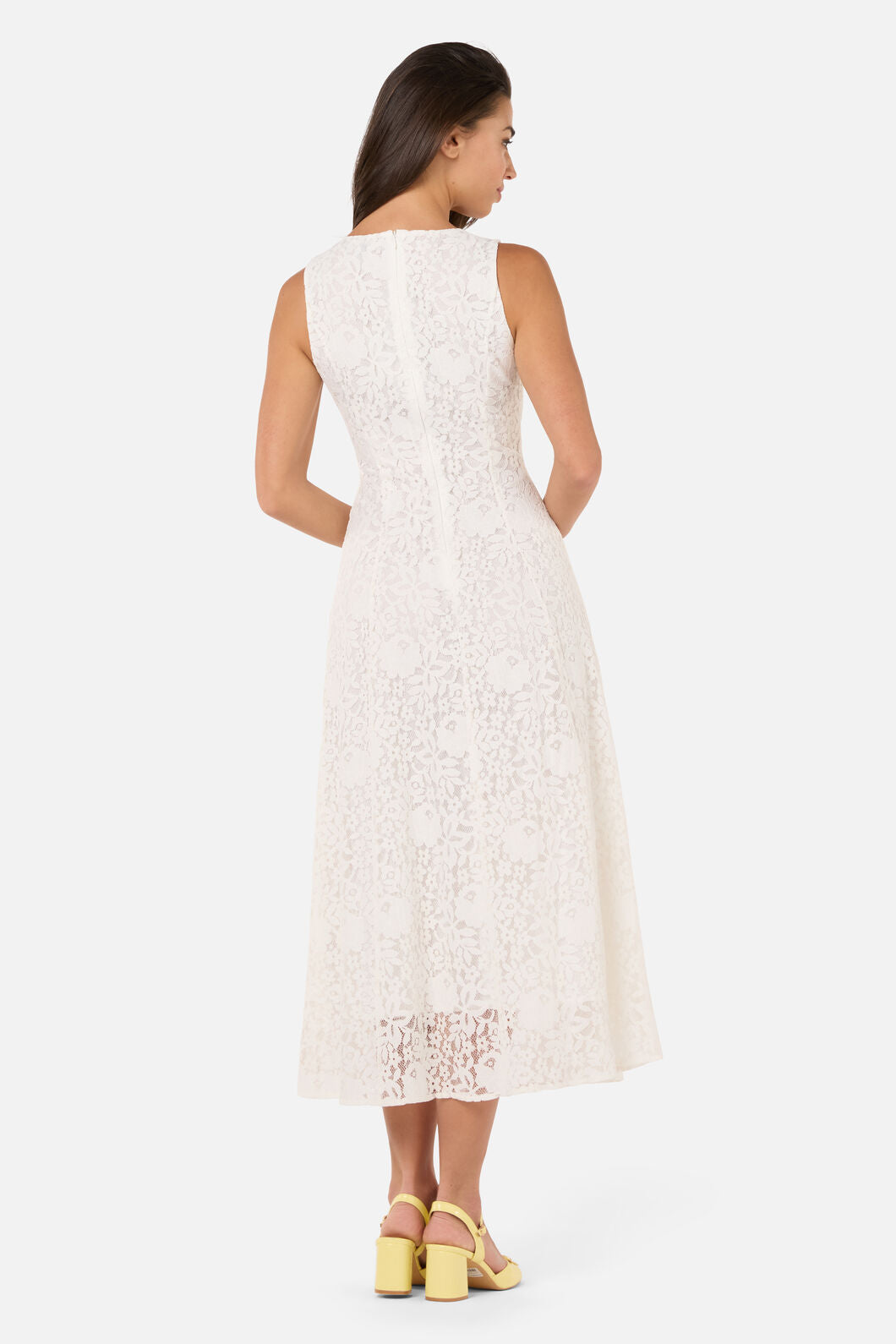 Princess Highway - Dreamy White Lace Midi Dress - white