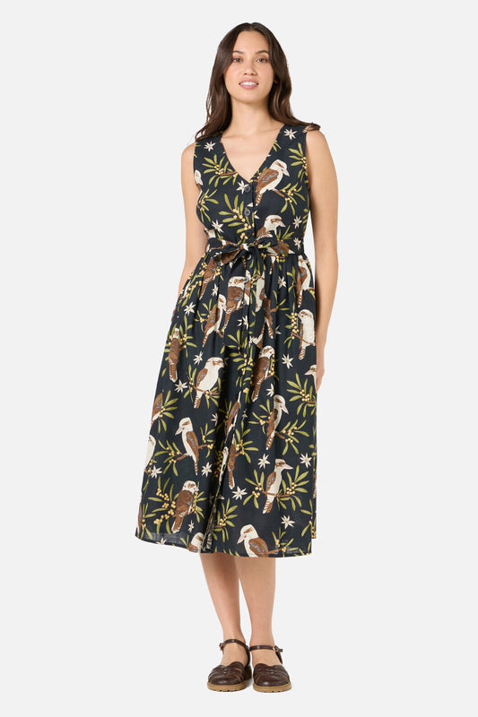 Princess Highway - Kookaburra Midi Dress - black