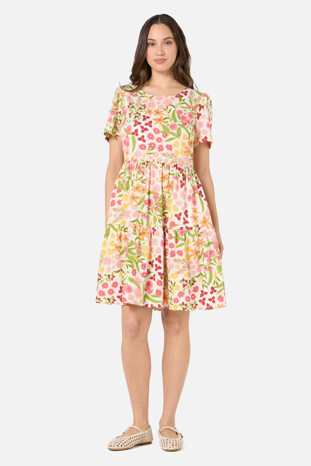 Princess Highway - Liberty Native Smock Dress - cream