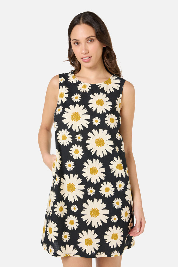 Princess Highway - 60'S Daisy Mini Dress - black