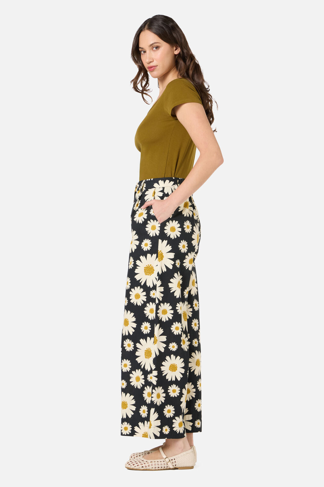 Princess Highway - 60'S Daisy Pant - black