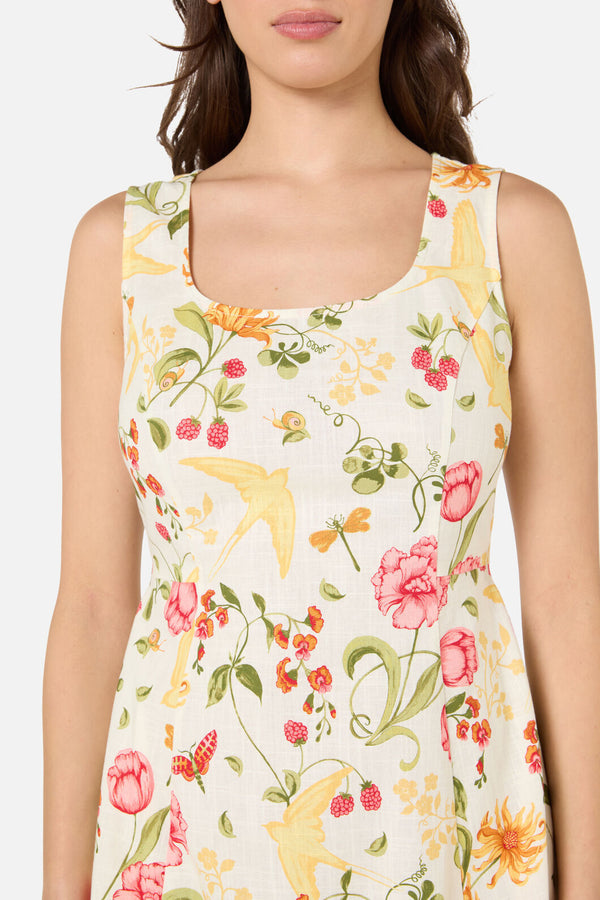 Princess Highway - Whimsical Garden Midi Dress - cream