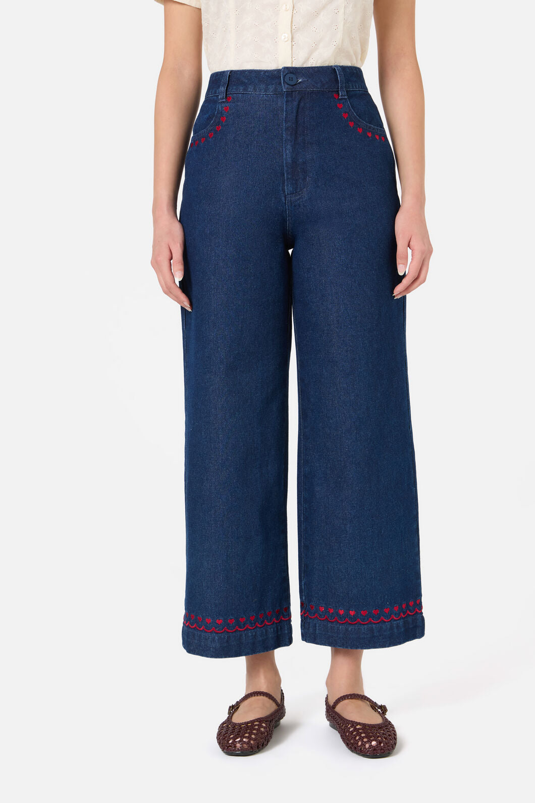 Princess Highway - Sweet Heart Emb Jean - dark-denim