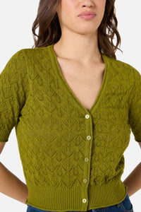 Princess Highway - Wednesday Lace Knit Cardigan - olive