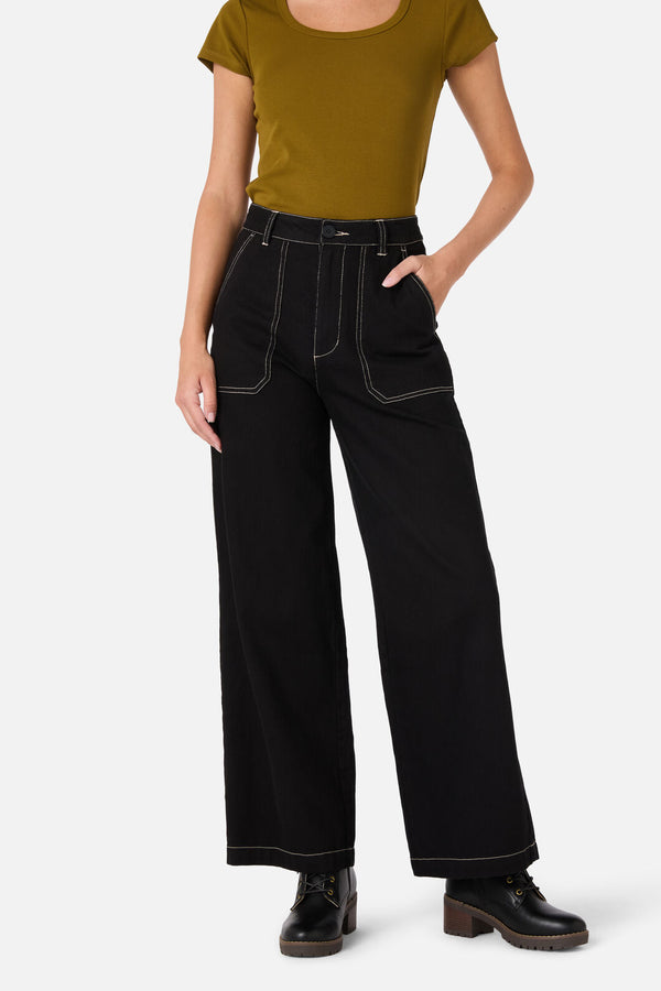 Princess Highway - Mika Drill Jean - black