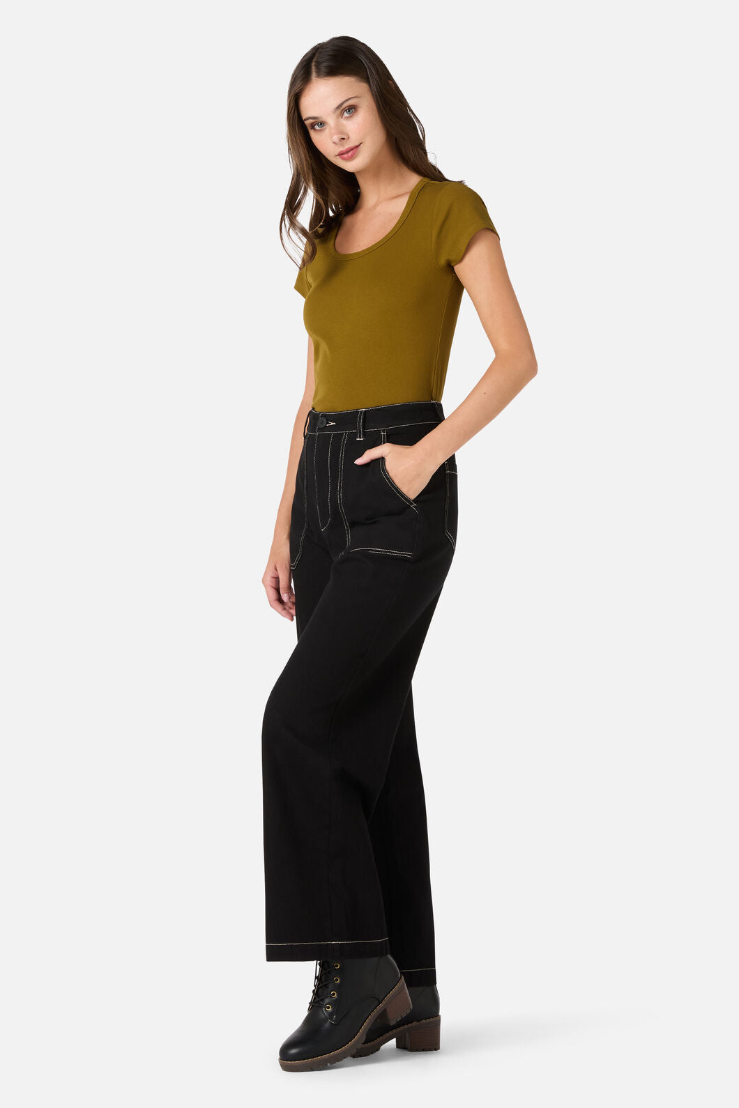 Princess Highway - Mika Drill Jean - black