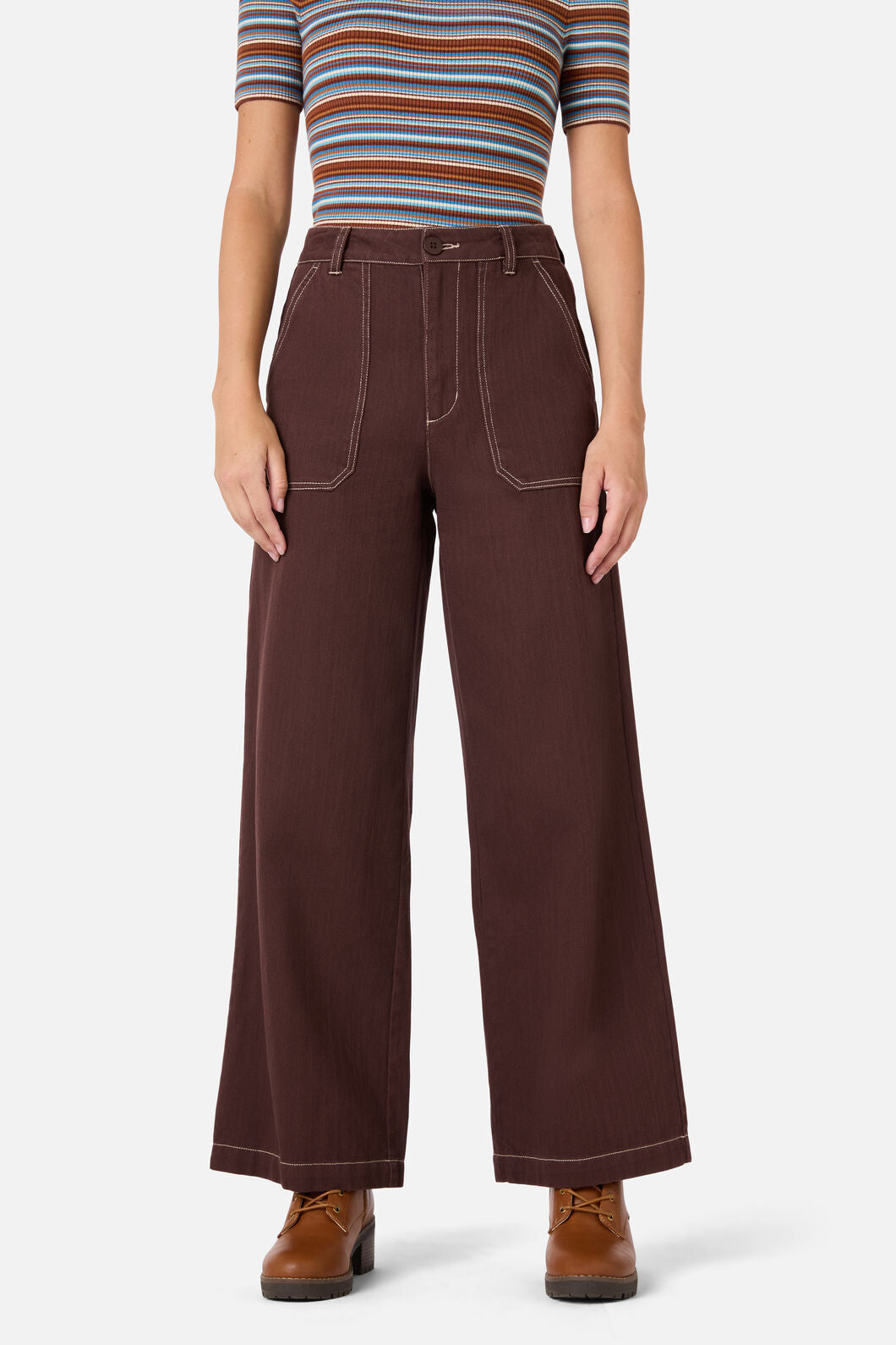 Princess Highway - Mika Drill Jean - chocolate