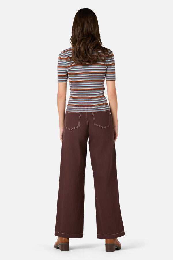 Princess Highway - Mika Drill Jean - chocolate