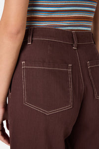 Princess Highway - Mika Drill Jean - chocolate