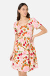 Princess Highway - Berries N Cream Mini Dress - cream