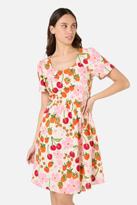 Princess Highway - Berries N Cream Mini Dress - cream