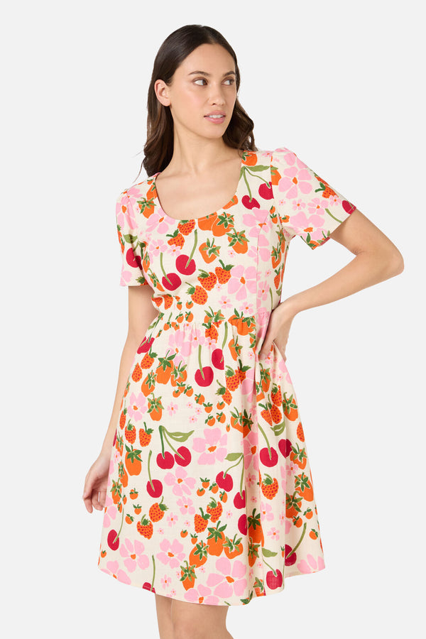 Princess Highway - Berries N Cream Mini Dress - cream