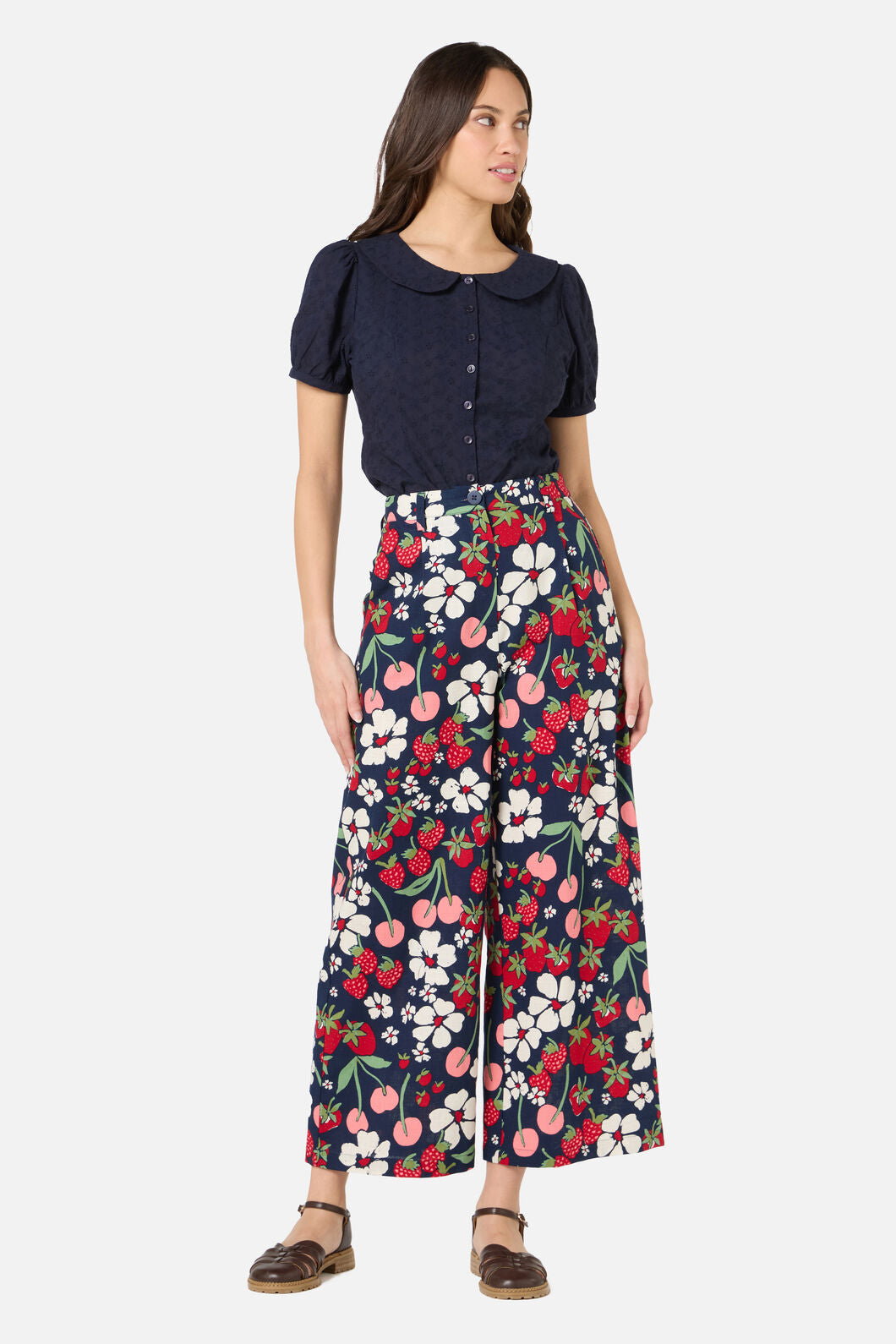 Princess Highway - Berries N Cream Pant - navy