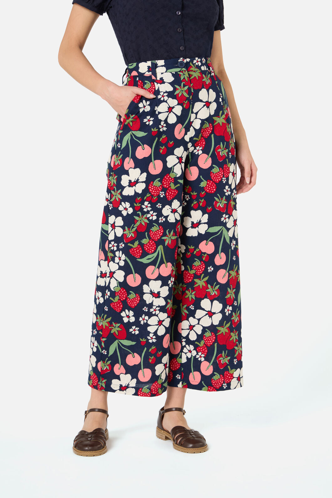 Princess Highway - Berries N Cream Pant - navy