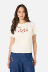 Princess Highway - Berry Bloom Tee - cream