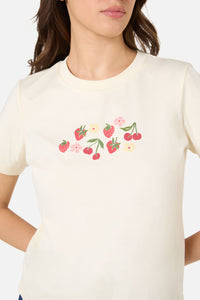 Princess Highway - Berry Bloom Tee - cream
