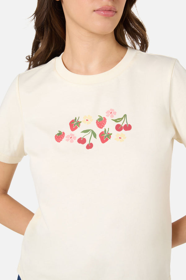 Princess Highway - Berry Bloom Tee - cream